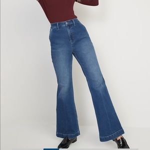 Old Navy Extra High Waisted Trouser Flare Jeans size 12 Tall